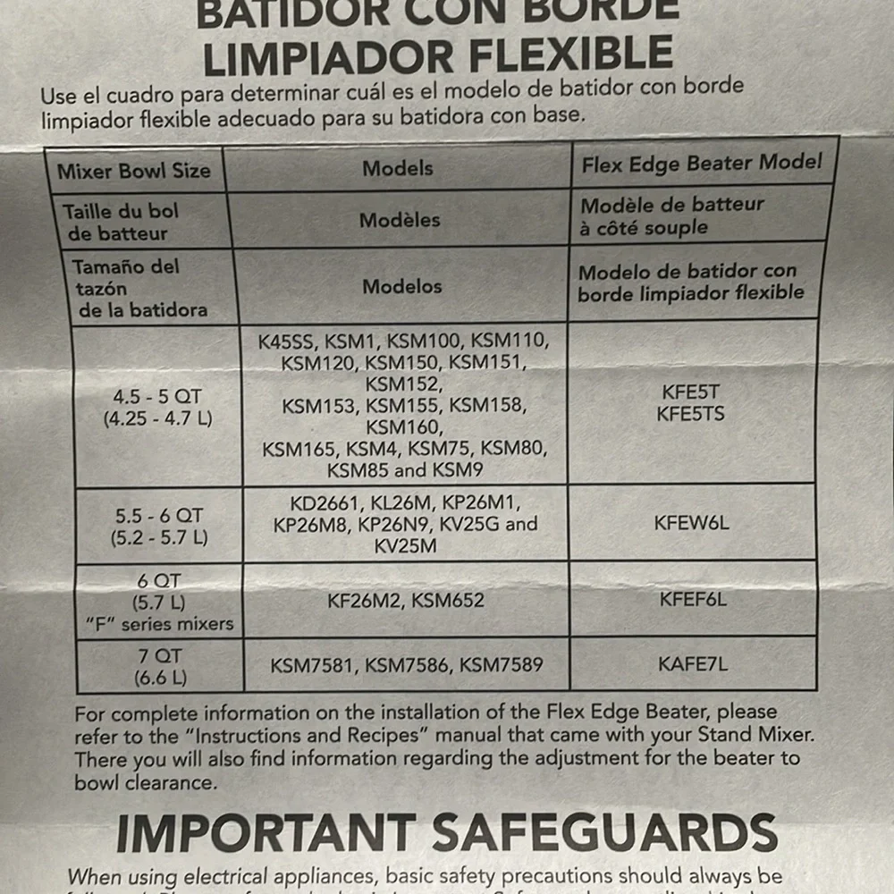 KitchenAid Flex Edge Beater - White - Picture 4 of 4